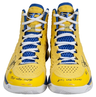 2015 Stephen Curry Game Used NBA Finals Worn Sneakers From Game 2 vs. The Cavaliers (Curry COA & Fanatics)